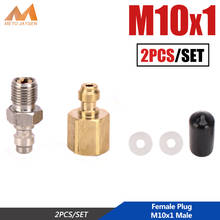 PCP Paintball M10x1 Quick Female Plug 1/8BSPP 8mm Fill Nipple 1/8NPT Male Plug Coupler Fittings Air Refilling Socket 2pcs/set 2024 - buy cheap