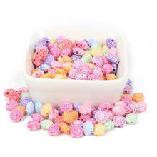 100Pcs Mixed Flowers Acrylic Beads 8x4mm For Jewellery Marking Loose Spacer Beads Bracelet Necklace Charm Jewelry Finding 2024 - buy cheap