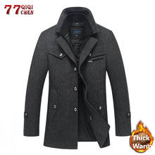 Woolen Coat Men Winter Warm Wibdbreaker Trench Jackets Overcoat Casaco Masculino Casual Slim Fit Palto Jacket 5XL Wool Pea Coats 2024 - buy cheap