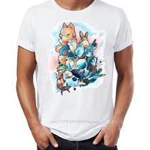 Hip Hop Men T-shirts Star Fox Ensemble Awesome Illustration Artwork Printed Street Guys Tops & Tees Swag 100% Cotton Camiseta 2024 - buy cheap