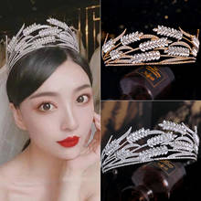 Crystal Wheat Bridal Tiara Luxury Rhinestone Crown Wedding hair jewelry 2024 - buy cheap