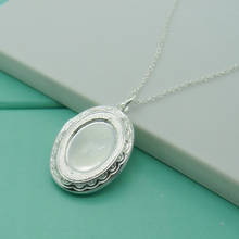 925 Sterling Silver Oval Photo Frame Pendant Necklace For Women Wedding Engagement Fashion Jewelry 2024 - buy cheap