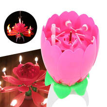 Numbers Lotus Flowers Musical Candle For Kids Birthday Party Supply Decoration 2024 - buy cheap