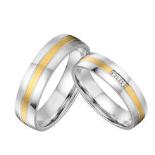 Anillos de boda de alta calidad para hombres y mujeres, joyería de acero inoxidable de titanio, anillo para dedo, regalo de aniversario para parejas de matrimonio 2024 - compra barato