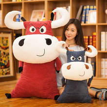 120cm Large Size 120cm Cute Blue Cows Stuffed Plush Toy Cattle Comfortable And Soft For Children As A Birthday Present 2024 - buy cheap