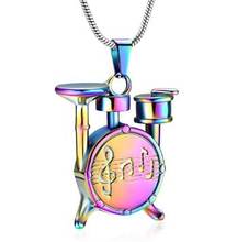 Musical Instruments Cremation Jewelry For Ashes Of Loved Ones Stainless Steel  Drum Set Memorial Urn Nekcklace  Keepsake Pendant 2024 - buy cheap