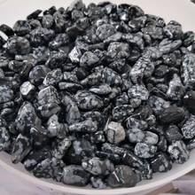 100g  Snowflake Obsidian Quartz Crystal Polished Gravel Specimen Natural Stones and Minerals Fish Tank Stones 2024 - buy cheap