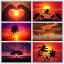 5d Diy Diamond Painting Sunset Scenery Full Square/round Diamond Embroidery Cross Stitch Kit Mosaic Home Wall Decoration 2024 - buy cheap