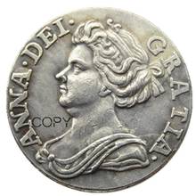 1711 moeda banhada a prata inglesa 6 pence shilling-anne 2024 - compre barato