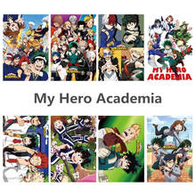 8Pcs/Set Anime My Hero Academia Poster Wall Stickers Poster Anime Around Fans Gift Bar Home Decoration 2024 - buy cheap