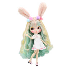 ICY DBS Blyth Doll white skin joint body New matte face fresh mixed color curls hair DIY sd gift toy 2024 - buy cheap