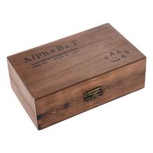 Juego de cajas de madera Vintage para manualidades, paquete de 70 Uds., caja de madera para manualidades (sin almohadilla de tinta incluida) 2024 - compra barato