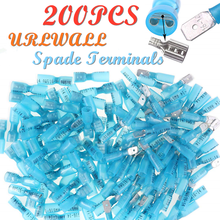 100Pcs/Set Female/Male Quick Spade Heat Shrink Connectors Blue Insulated Electrical Crimp Terminals Kit 2024 - buy cheap