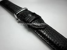 20mm 21mm Black Watch Strap Genuine Leather Bracelet Watch Band Watchband Lizard leather strap Butterfly buckle soft Watch belt 2024 - buy cheap