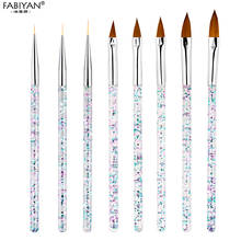 8Pcs Nail Brushes Set Liner Pen Painting DIY Design Acrylic Powder UV Gel Flower Liner Manicure Brush Nail Art Tools 2024 - buy cheap