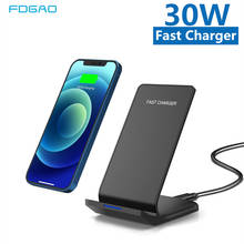 Qi Wireless Charger Quick Charge 30W QC 3.0 Fast Charging Holder Dock For Samsung S21 S20 S9 iPhone 12 11 Pro X XS Max XR 8 Plus 2024 - buy cheap