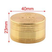 Golden Zinc Alloy Grinder Metal Herb Grinder 3 Parts Muller Handle Manual Tobacco Crusher For Smoking Accessories 2024 - buy cheap
