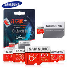 Карта памяти Microsd SAMSUNG EVO Plus 512 ГБ 256 Гб карта памяти 128 ГБ U3 4K Micro SD Card 64 Гб оперативной памяти, 32 Гб встроенной памяти, U1 SDHC карты памяти Microsd карта UHS-I C10 TF флеш-карты памяти Microsd карта 2024 - купить недорого