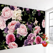 Custom Mural Wallpaper Rose Peony Flowers Wallpapers For Living Room Bedroom Backdrop Home Wall Decoration Photo Wall Painting 2024 - buy cheap