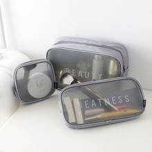 3PCS/SET Women Travel Cosmetic Bag Casual Zipper Make Up Makeup Case Organizer Storage Pouch Toiletry Beauty Wash Kit Bags 2024 - buy cheap