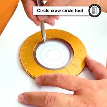 Ferramenta de desenho redonda de aço inoxidável, pode ser girado para desenhar uma régua circular, desenho profissional de bússola, tamanho ajustável 2024 - compre barato