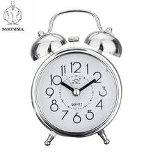 Bedroom Alarm Clock Home Decoration Simple Classic Stainless Metal Shell Two-Way Bell Alarm Clock Silence 2024 - buy cheap