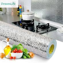 Kitchen Oil-proof Waterproof Stickers Aluminum Foil Stove Cabinet Oil Proof Wall Stickers Self Adhesive Wallpapers 2024 - buy cheap