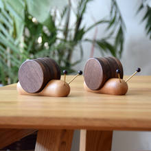 Posavasos de Caracol de madera, manteles individuales redondos creativos con imán, decoración de escritorio para el hogar, taza de té/taza posavasos, 4 Uds. 2024 - compra barato