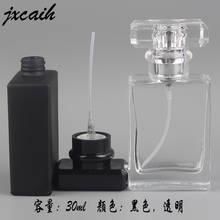 Garrafa de perfume 5 peças, 30ml moda portátil transparente vidro transparente com atomizador de alumínio caixa de cosméticos vazia para viagem 2024 - compre barato