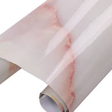 HOHOFILM 122cmx1500cm Waterproof PVC imitation marble Vinyl adhesive sticker wallpaper cabinet table furniture film Roll 2024 - buy cheap