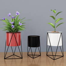 Vaso de flores escandinavo em ferro nórdico, vaso pequeno de flores, terrário geométrico, decorativo de plantas 2024 - compre barato