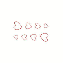 Cute Red Heart Temporary Tattoo Sticker Waterproof Fake Tattoo Women Girl Tatuajes Faux Tatouage Face Jewels Festival Tatto 2024 - купить недорого