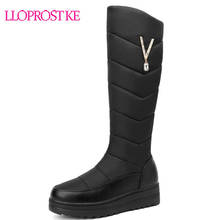 Lloprost ke Plus size 35-44 winter boots women  warm snow boots women waterproof thick fur platform zipper boots ladies booties 2024 - buy cheap