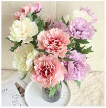 Big Artificial Peony Flowers branch High Quality Classic Silk Fake Flowers for Home Wedding DIY Stage Backdrop Decoration 2024 - buy cheap