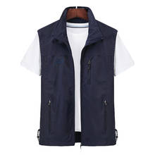 MANTLCONX Summer Thin Sleeveless Vest Jacket Summer Spring Thin Vests Casual Coats Male Vest Men Multi-pocket Waistcoat M-4XL 2024 - buy cheap