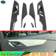 Carbon Fiber Style Inner Door Handle Cover Catch Bowl Trim Insert Bezel Frame Garnish For Chevrolet Blazer 2019 2020 2021 2024 - buy cheap