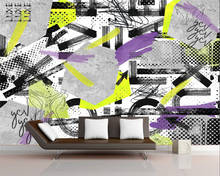 Beibehang Custom Mural Wallpaper Hand Painted Abstract Graffiti Art Background Photo 3d Wallpaper Living Room Bedroom Home Decor 2024 - buy cheap