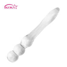 IKOKY Dildo Erotic Butt Plug Glass Beads Anal Plug Anus Backyard Stopper Anal Plug Dildo Butt Stimulation Prostate massage 2024 - buy cheap