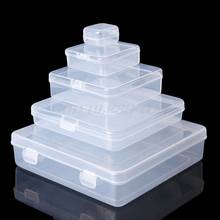 Square Plastic Transparent Storage Box Jewelry Beads Container Fishing Tools Accessories Box Small Items Sundries Organizer Case 2024 - buy cheap
