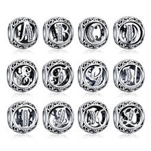 Pandach A to Z Alphabet 925 Sterling Silver Bead Letter Charm Fit Original Pandora Bracelets Pendant DIY Jewelry Making C738 2024 - buy cheap