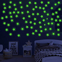 100 шт./компл. Светящиеся в темноте в виде звезд светящиеся наклейки светящиеся игрушки роман для детей светильник звезды флуоресцентный вечерние стены игрушка 2024 - купить недорого