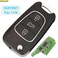 Jingyuqin 5pcs XKHY02EN VVDI2 Mini Key Tool For Hyundai Type Xhorse VVDI Wire Remote Flip Car Key Control Universal 3 Buttons 2024 - buy cheap