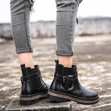 2019 Autumn Shoes Women Platfrom Chelsea Boots Black Fashion Brand British Style Ladies footware Ankle Boots Female botas mujer 2024 - buy cheap