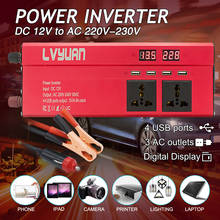 5000W Solar Car Power Inverter LED DC12/24V to AC110/220V Sine Wave Converter 4.8A 4 USB Interfaces 2024 - buy cheap