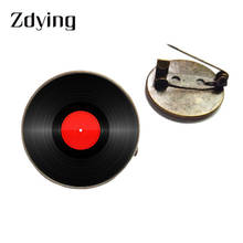 ZDYING-broches de disco de música clásica para mujer y hombre, Pin de bronce antiguo de 20mm/25mm, sombrero/bolsa, alfileres de ropa, broche, insignia VR001 2024 - compra barato