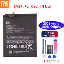 2021 anos bateria original bm3j para xiaomi 8 lite mi8 lite bateria de substituição de polímero de alta capacidade 3350mah com ferramentas gratuitas 2024 - compre barato