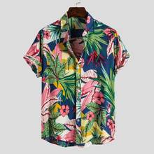 Summer Holiday Beach Printed Casual Short Sleeve Hawaiian Shirt Men Clothing Breathable Hawaii Shirts Blouses Chemise Homme 2024 - buy cheap