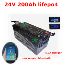 24V 200AH lifepo4 lithium Battery with bluetiith BMS APP for 2000W Inverter Solar RV golf cart backup power + 10A Charger 2024 - buy cheap