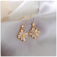 2020 New Arrival Crystal Trendy Women Dangle Earrings Sweet Zircon Petal Earrings Bohemian Drop Earrings Jewelry Earrings 2024 - buy cheap