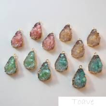 Colgante de resina con forma de gota de agua Irregular, transparente, imitación de color rock, DIY, pendientes, material, accesorios 2024 - compra barato